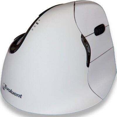 Front. Evoluent - Evoluent VerticalMouse 4 Right Bluetooth Ergonomic Mouse - White.