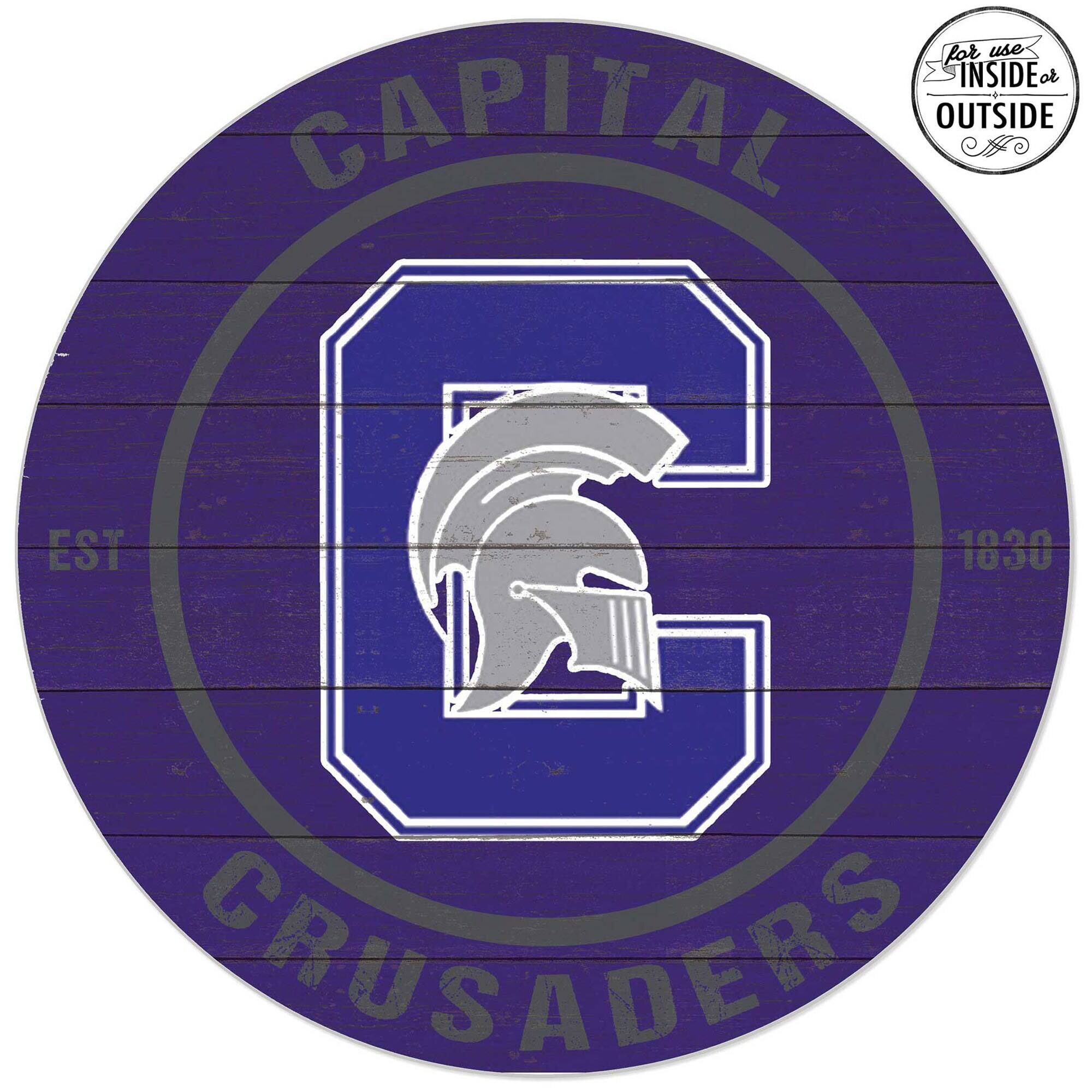 Capital University Comets 20'' x 20'' Indoor/Outdoor Weathered Circle Sign