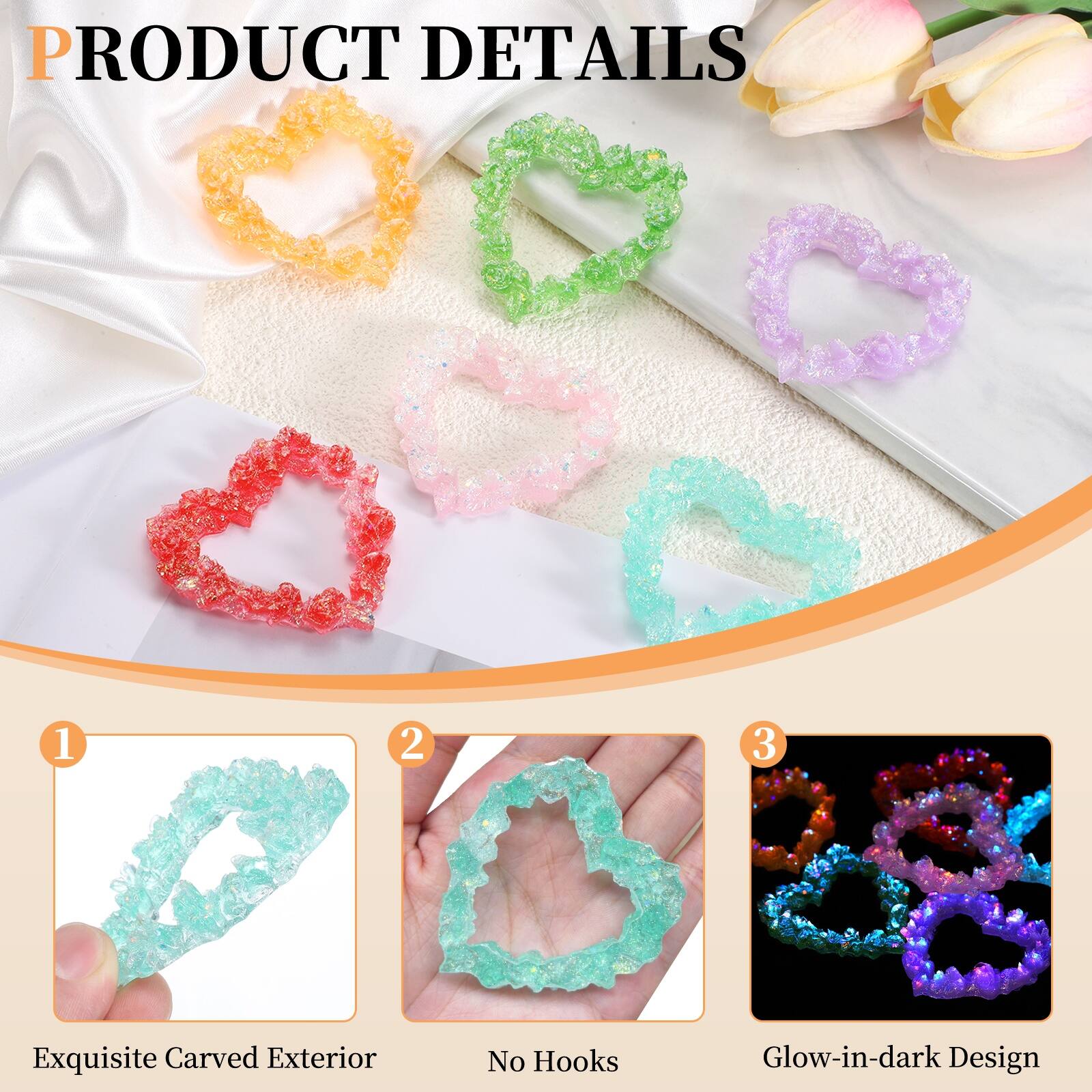 PRODUCT DETAILS

1. Exquisite Carved Exterior
2. No Hooks
3. Glow-in-dark Design
