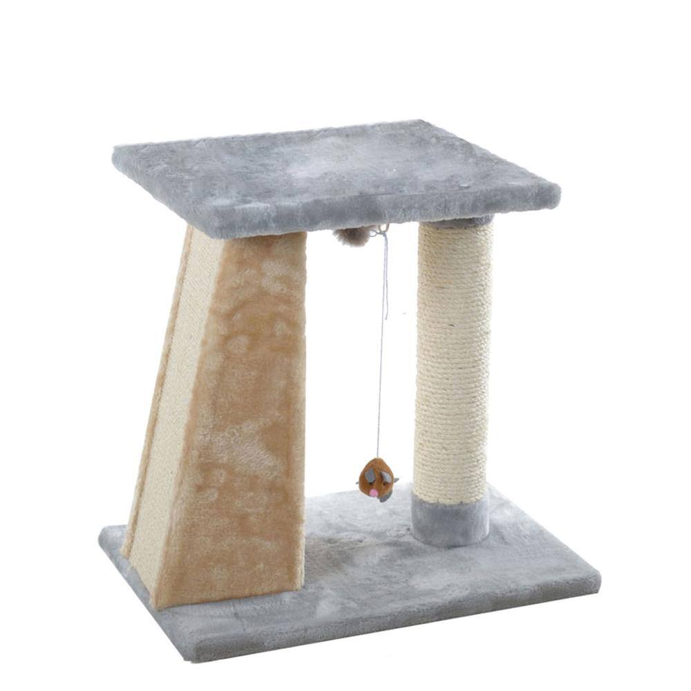 Alt View 1. Armarkat - TwoLevel Platform Real Wood Scratcher W Sisal Carpet Board - Gray.
