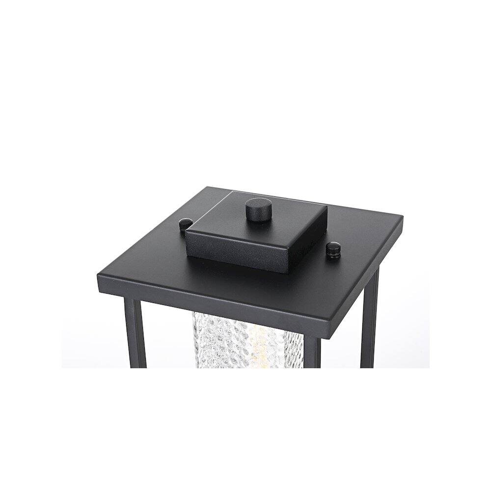Alt View 2. Elegant Lighting - Philip 7 inch Outdoor Pendant in Black - Black.