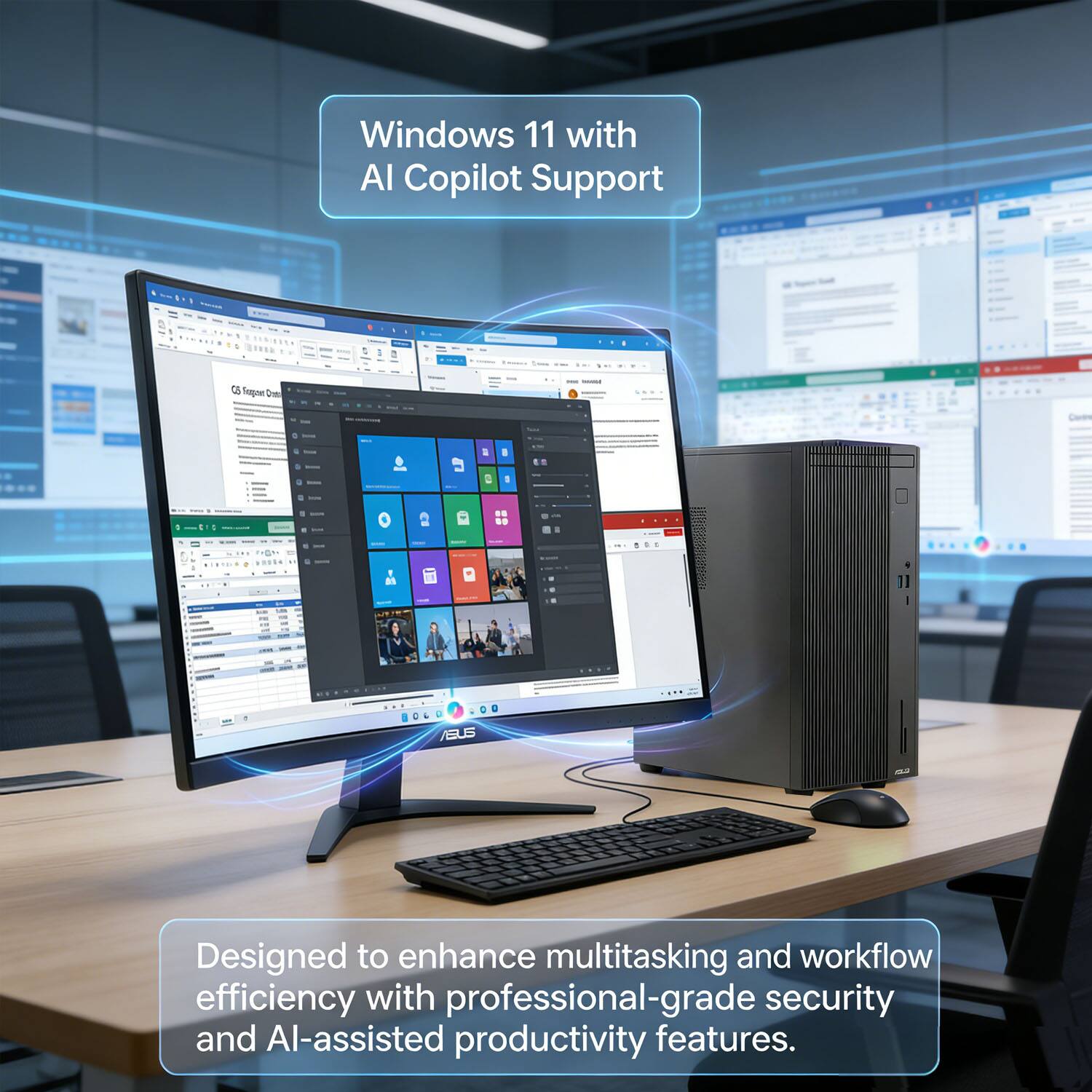 Windows 11 with AI Copilot Support

Designed to enhance multitasking and workflow efficiency with professional-grade security and AI-assisted productivity features.