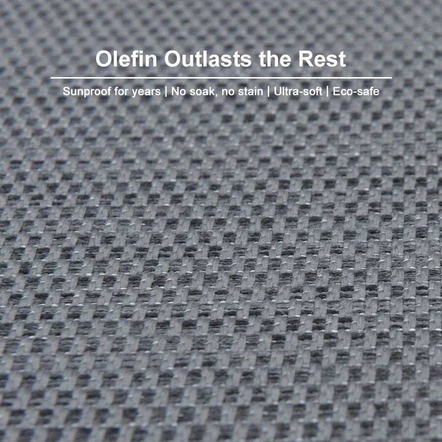 Olefin Outlasts the Rest  
Sunproof for years | No soak, no stain | Ultra-soft | Eco-safe