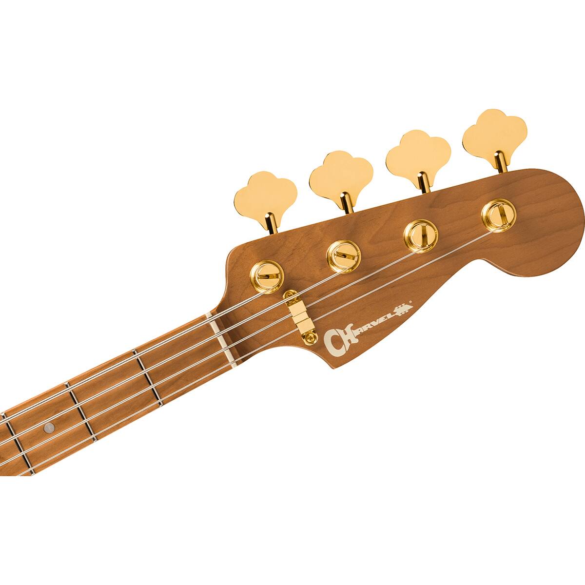 Alt View 4. Charvel - Charvel Pro-Mod Series San Dimas PJ IV MAH Electric Bass Guitar, Natural Mahogany.