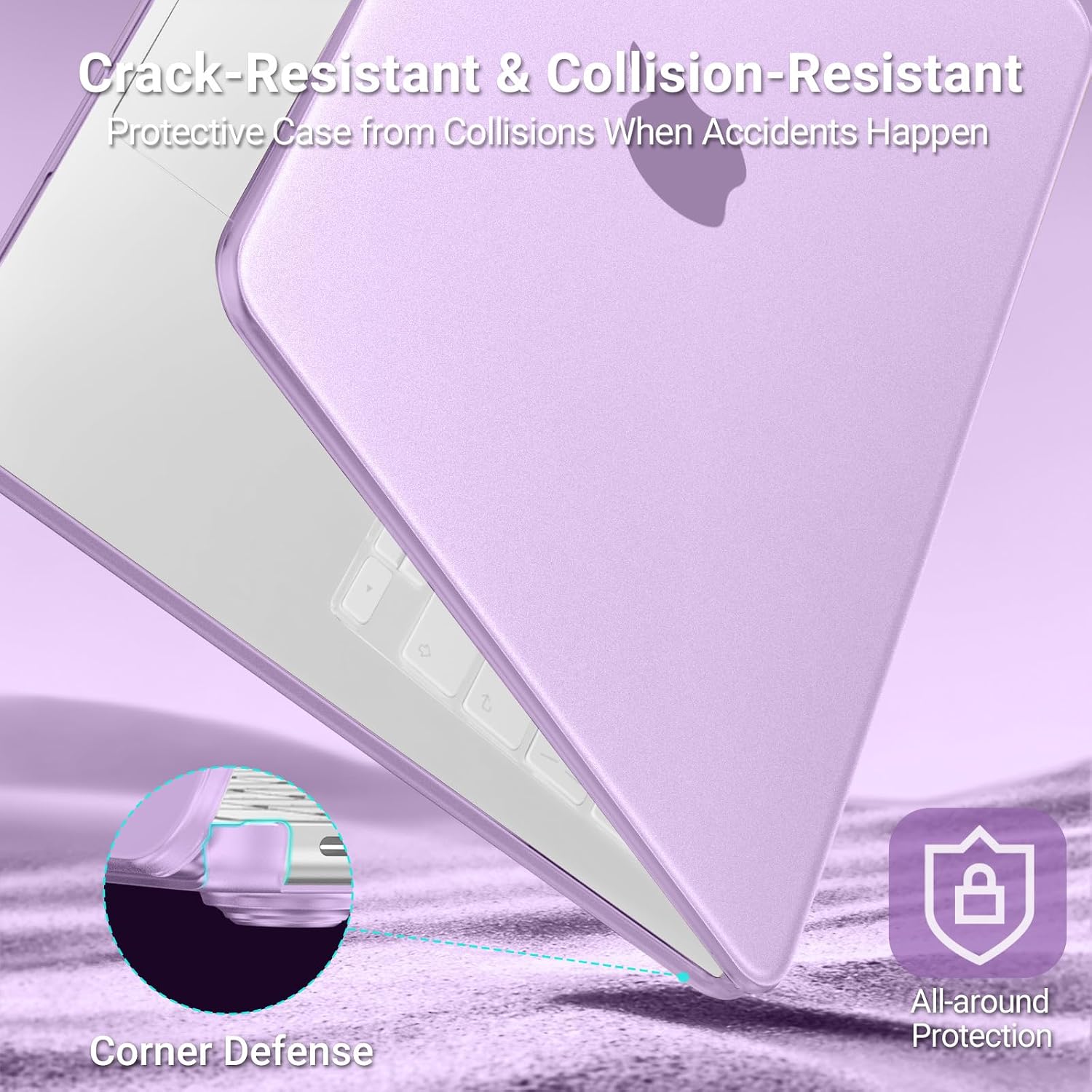 Crack-Resistant & Collision-Resistant Protective Case from Collisions When Accidents Happen  
Corner Defense  
All-around Protection