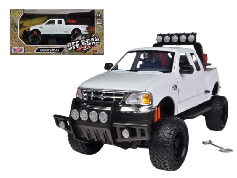 DID-CAST METAL PLASTIC 3+ S 1:24 SCALE MOTOR MAX N 79130 2> ROAD 2001 FORO P150 KLF OFF FLARESIDE SUPERCAR WARNING 2

3+ 1:24 SCALE

OFF ROAD

2001 FORD F-150 XL FLARESIDE SUPERCAR

MOTOR MAX

NO. 79130