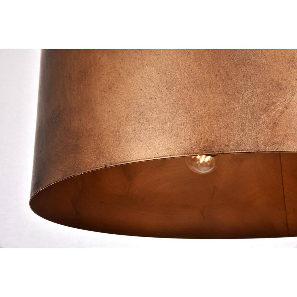 Alt View 1. Living District - Miro Collection Pendant D20 H11.75 Lt:3 Manual Brass Finish - Manual Brass.