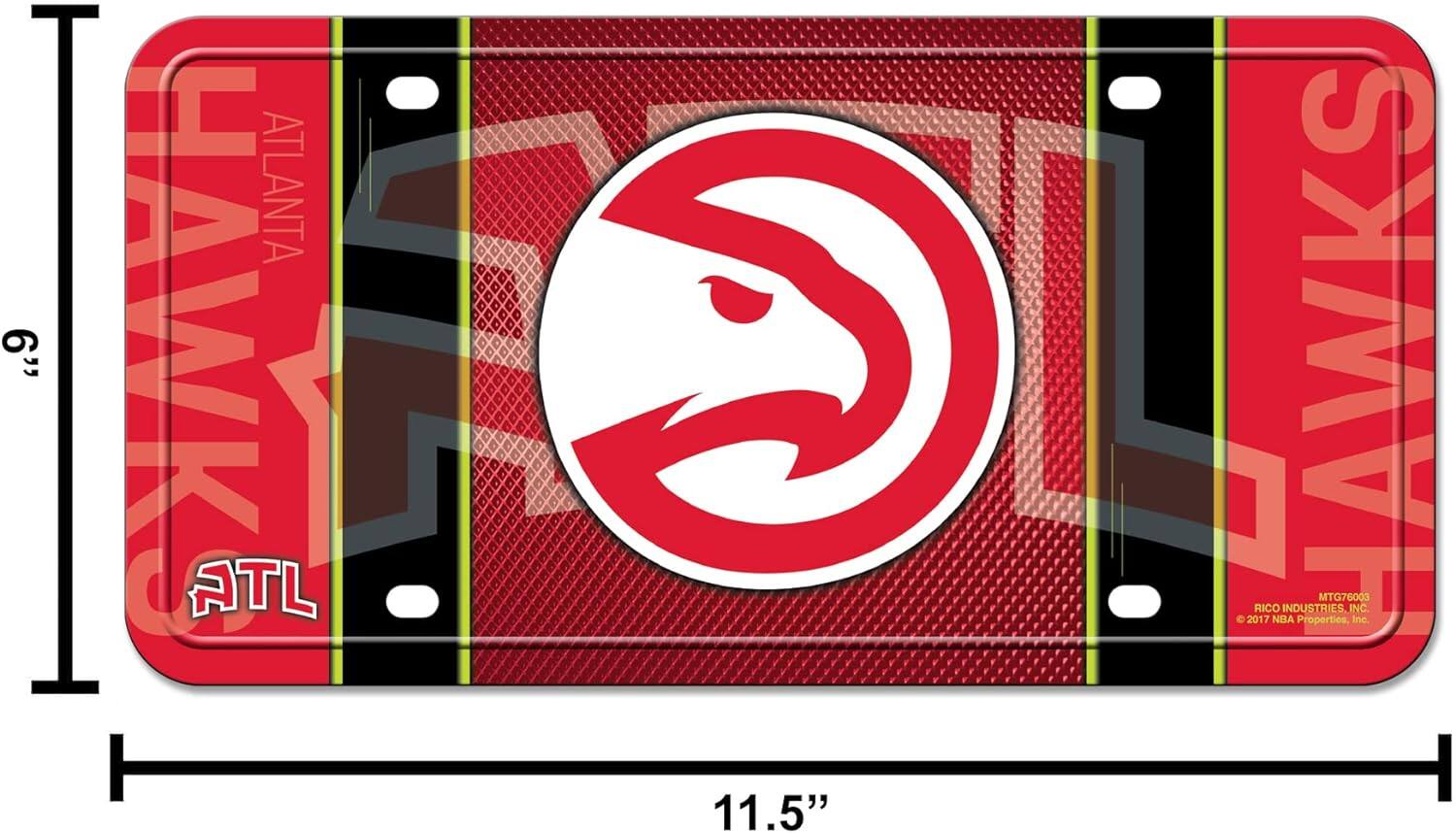 ATLANTA HAWKS  
6" x 11.5"  
ATL  
RICO INDUSTRIES, INC  
© 2017 NBA Properties, Inc.  
MTG76003