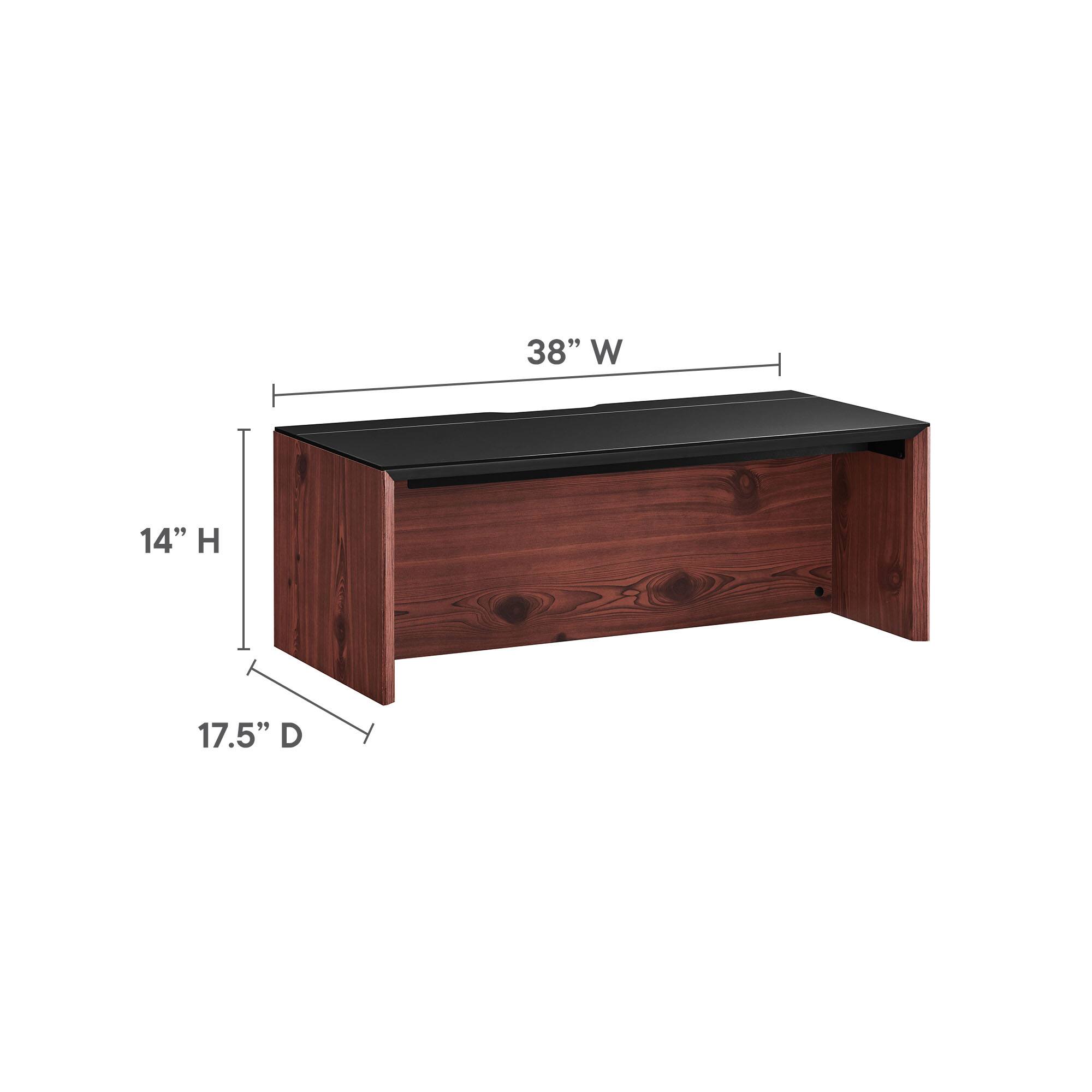 38" W x 14" H x 17.5" D