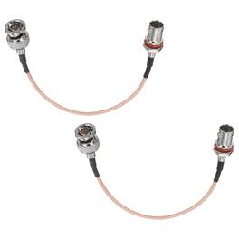Unique Bargains - 2pcs 0.49FT 3G-SDI Cable BNC Male to Female HD-SDI RG179 Coaxial Video Jumper for CCTV Monitor - Orange