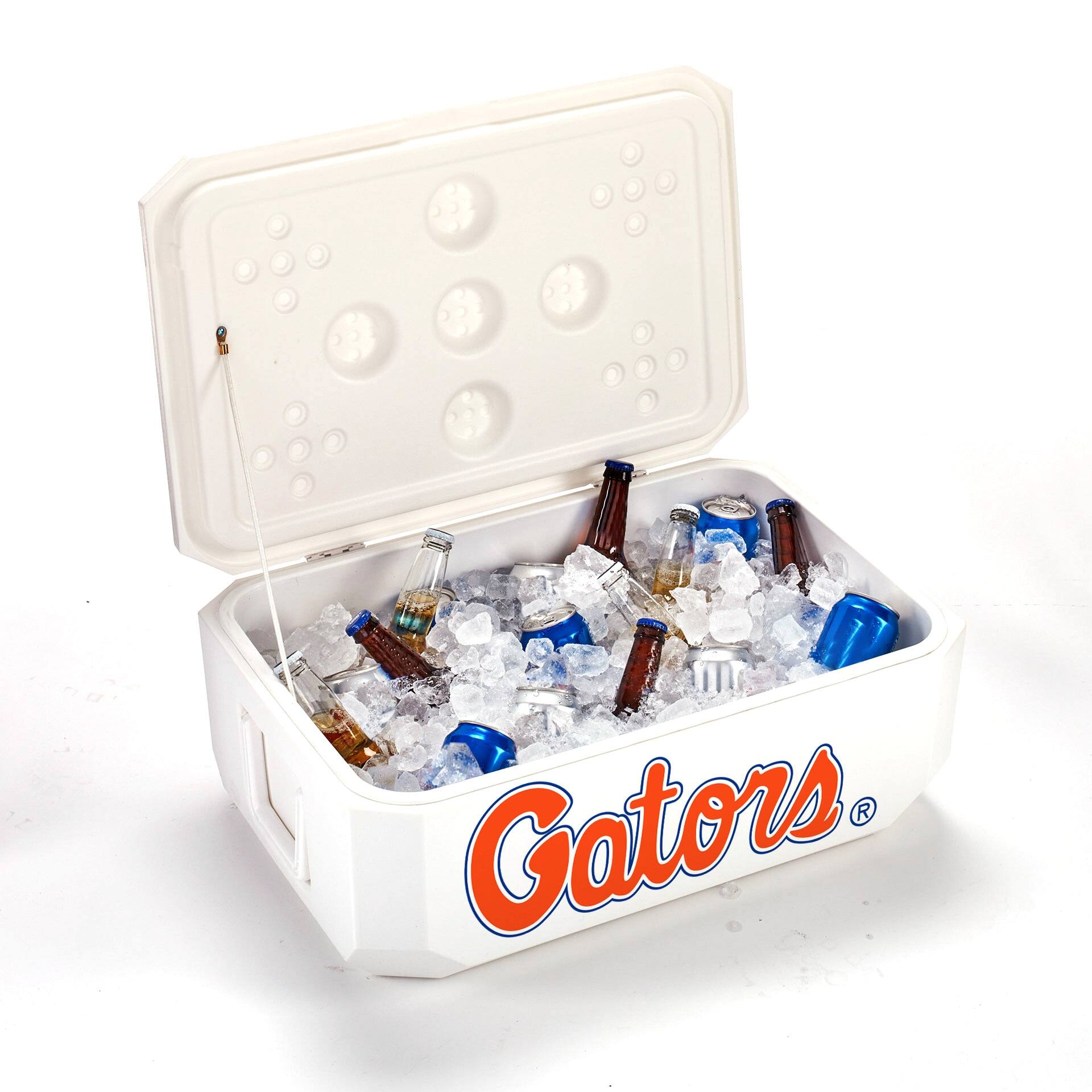 Alt View 1. Indigo Falls - Florida Gators 40-Can Cornhole Cooler - White.