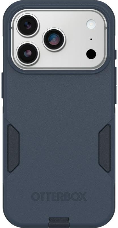 Left. OtterBox - OtterBox iPhone 17 Pro, Bundle: Commuter Series MagSafe Case & Screen Protector - Built-in magnets - Thin & Protective - Blue Sentiment.