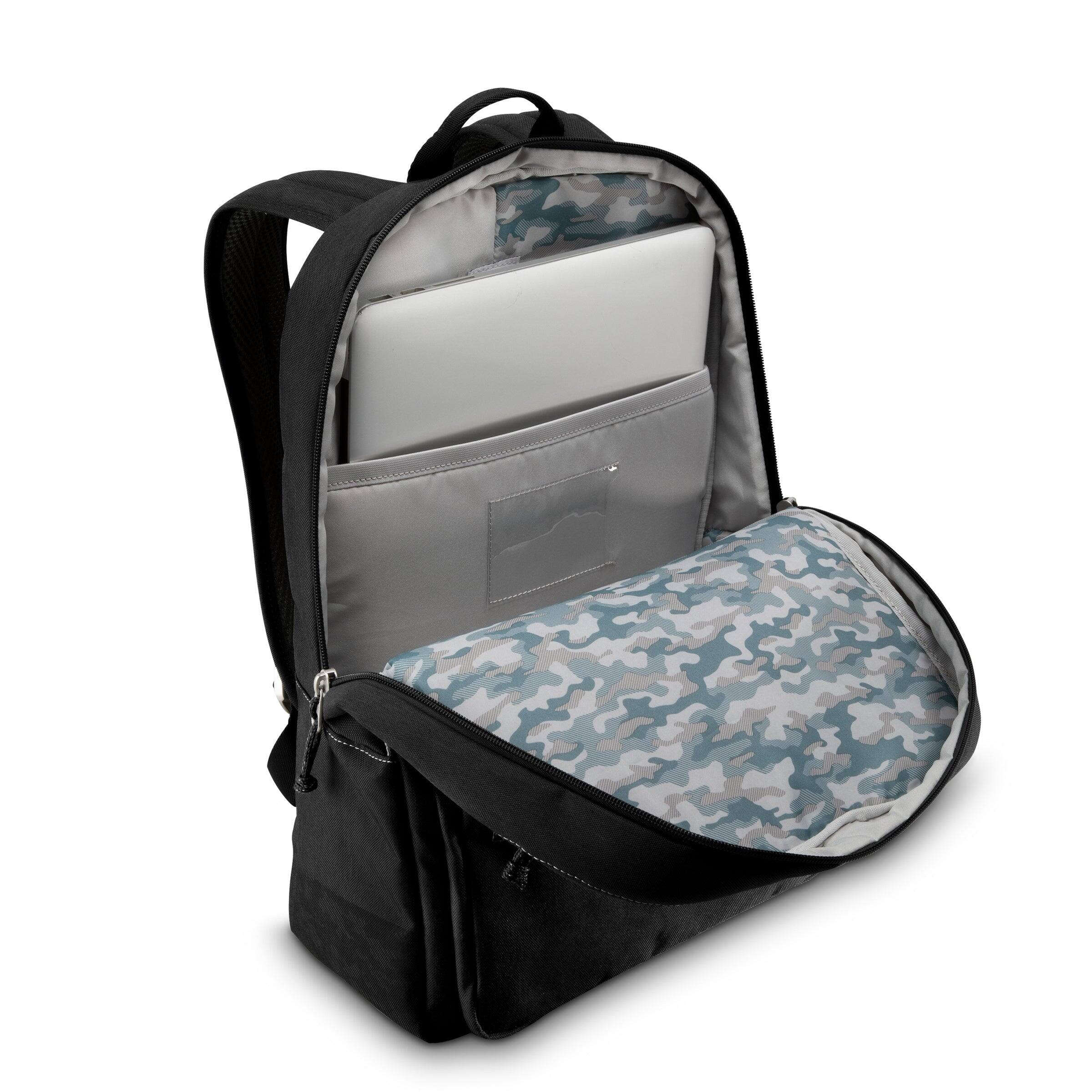 Left. Skyway - Rainier Softside 16L Simple Backpack, Crater Black - Crater Black.