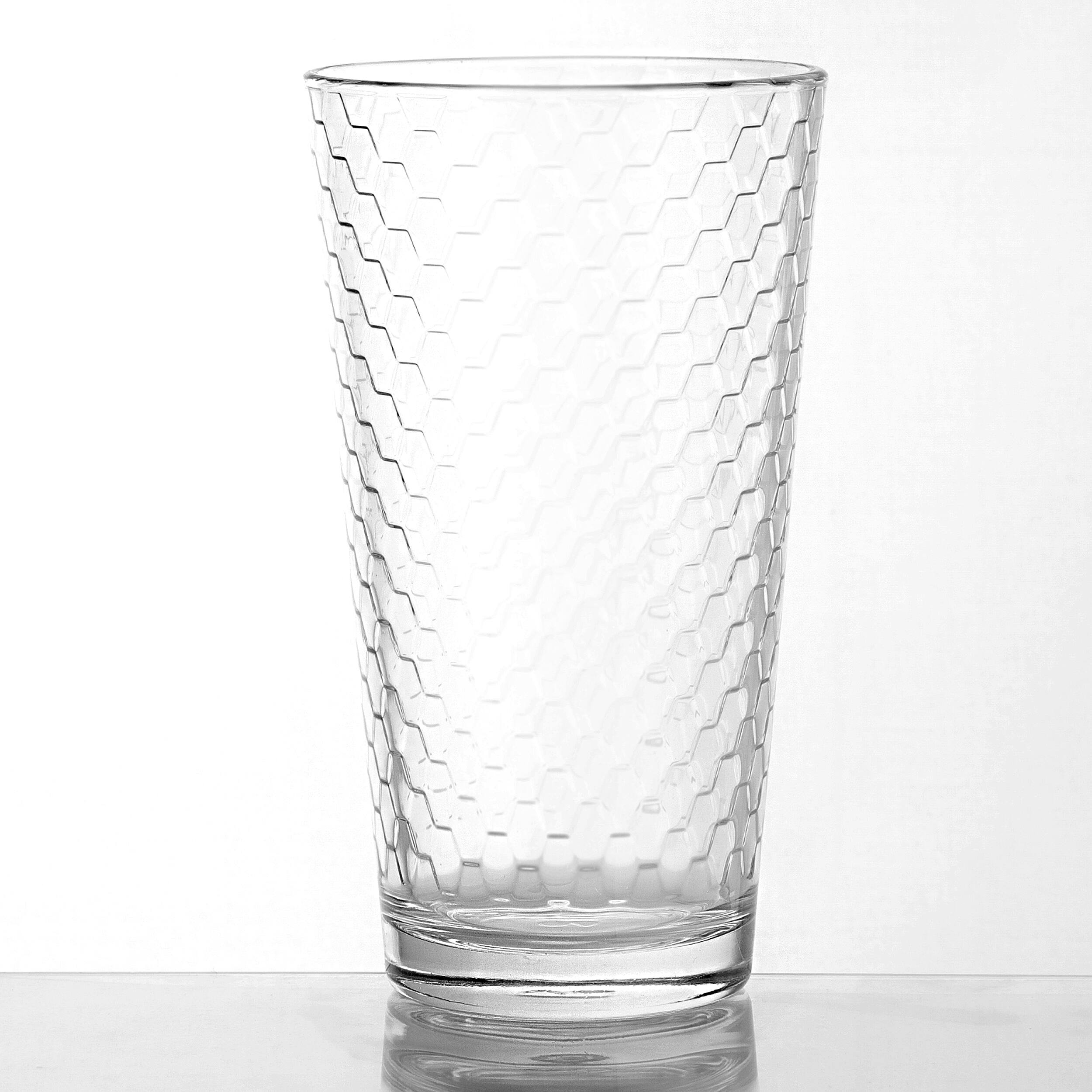 Left. Pasabahce - Pasabahce 16 Piece Horizon Double Old Fashioned and Tumbler Glass Set - Clear.