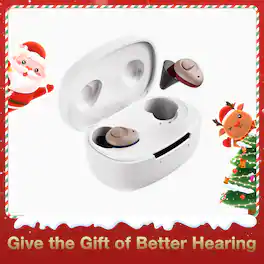 Ceretone - ❤ Surprise Them This Christmas With Torch OTC Hearing Aids – Rechargeable, Wind Noise Reduction & 5 Preset Programs - The left is blue.The right is red.