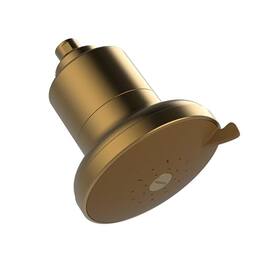 AquaTru - Shower Filter Removes Impurities from Hard Water for Healthy Skin, Scalp & Hair - Brushed Gold