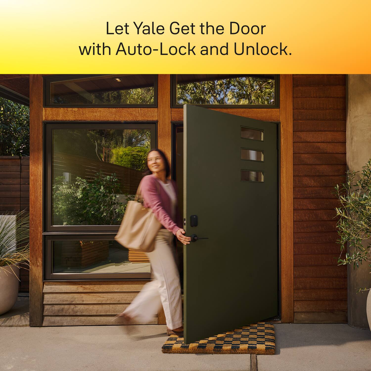 Let Yale Get the Door with Auto-Lock and Unlock.