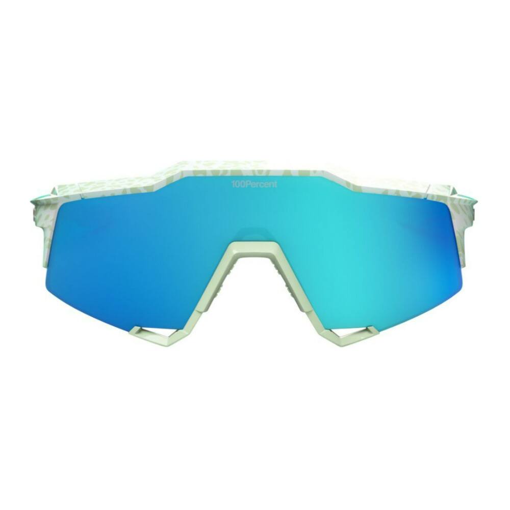 Angle. 100% - 100 Percent Speedcraft LE Elly 2 Polished Light Green Sunglasses with TR90 Frame - Multicolor.