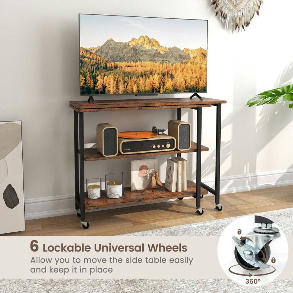 6 Lockable Universal Wheels  
Allow you to move the side table easily and keep it in place