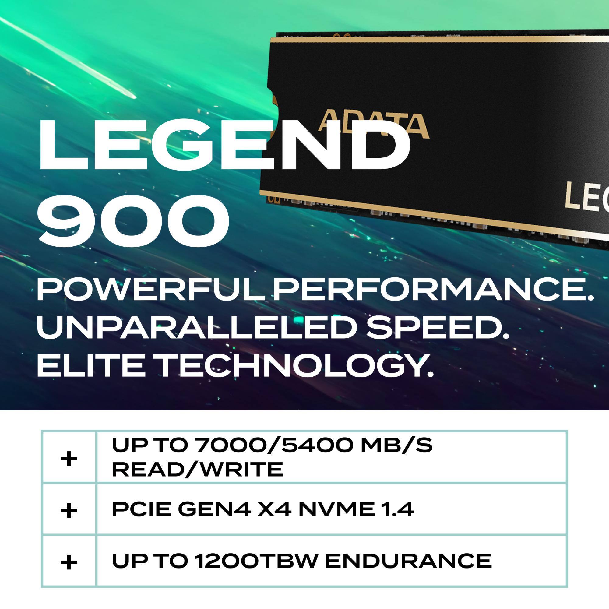 ADATA 1TB SSD Legend 900 PCIe Gen4x4 NVMe M.2 Internal Gaming SSD