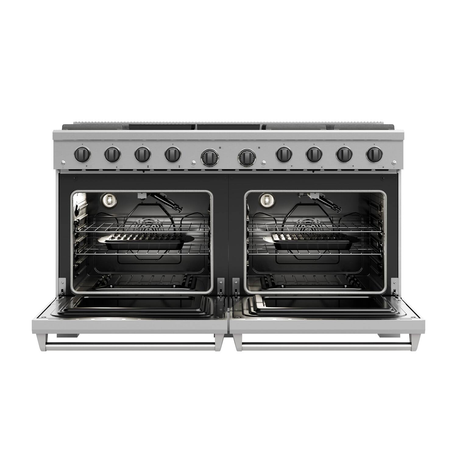 Alt View 1. Thor Kitchen - 9.6 Cu Ft. Freestanding Double Oven Convection Liquid Propane Gas Range - Stainless steel.