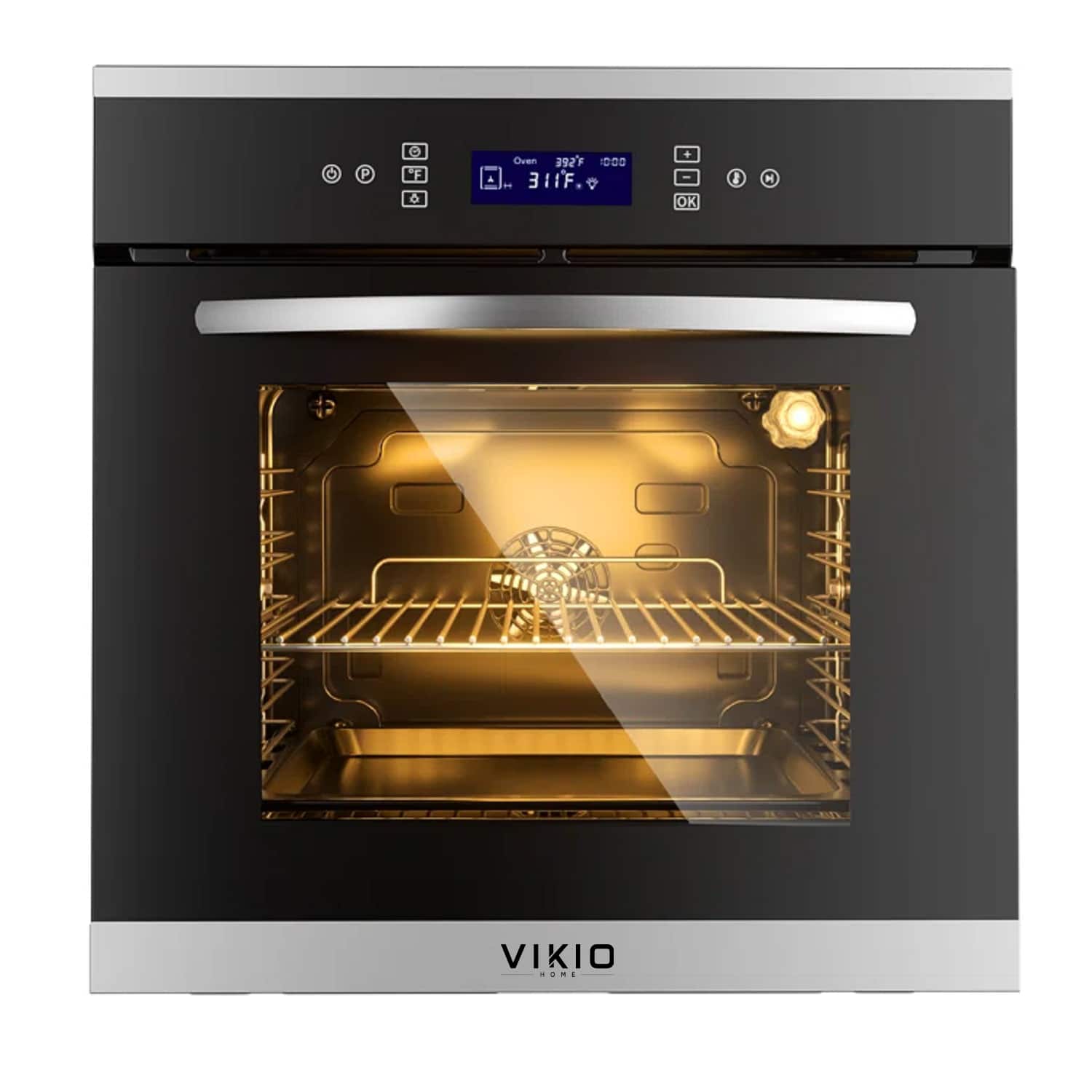 VIKIO - 24" Built-In Touchscreen Electric Single Wall Oven - Stainless - Stainless Steel