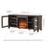 Alt View 14. Camden&Wells - Quincy Log Fireplace TV Stand for Most TVs up to 65" - Alder Brown.