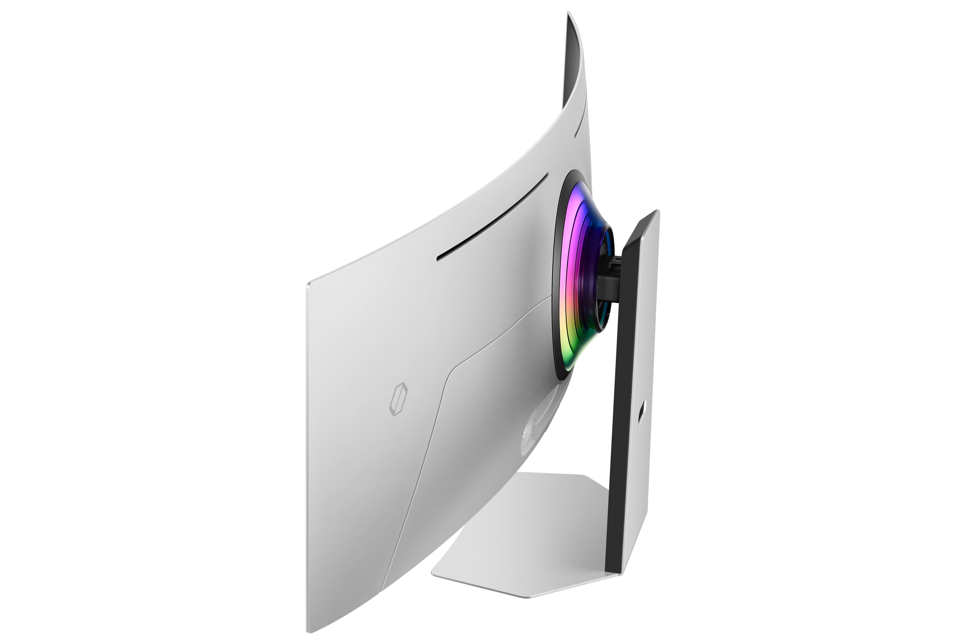 Alt View 18. Samsung - 49" Odyssey OLED G9 Curved Dual-QHD 240Hz FreeSync Prem Pro and G-Sync Compatible Smart Glare Free Gaming Monitor - Silver.