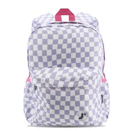 J World - Unisex Oz 17" Daily Backpack For School And Travel - Checkers - Lavender
