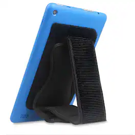Kitcheniva - Universal Tablet Hand Strap Holder Detachable Padded Hook & Loop - Black