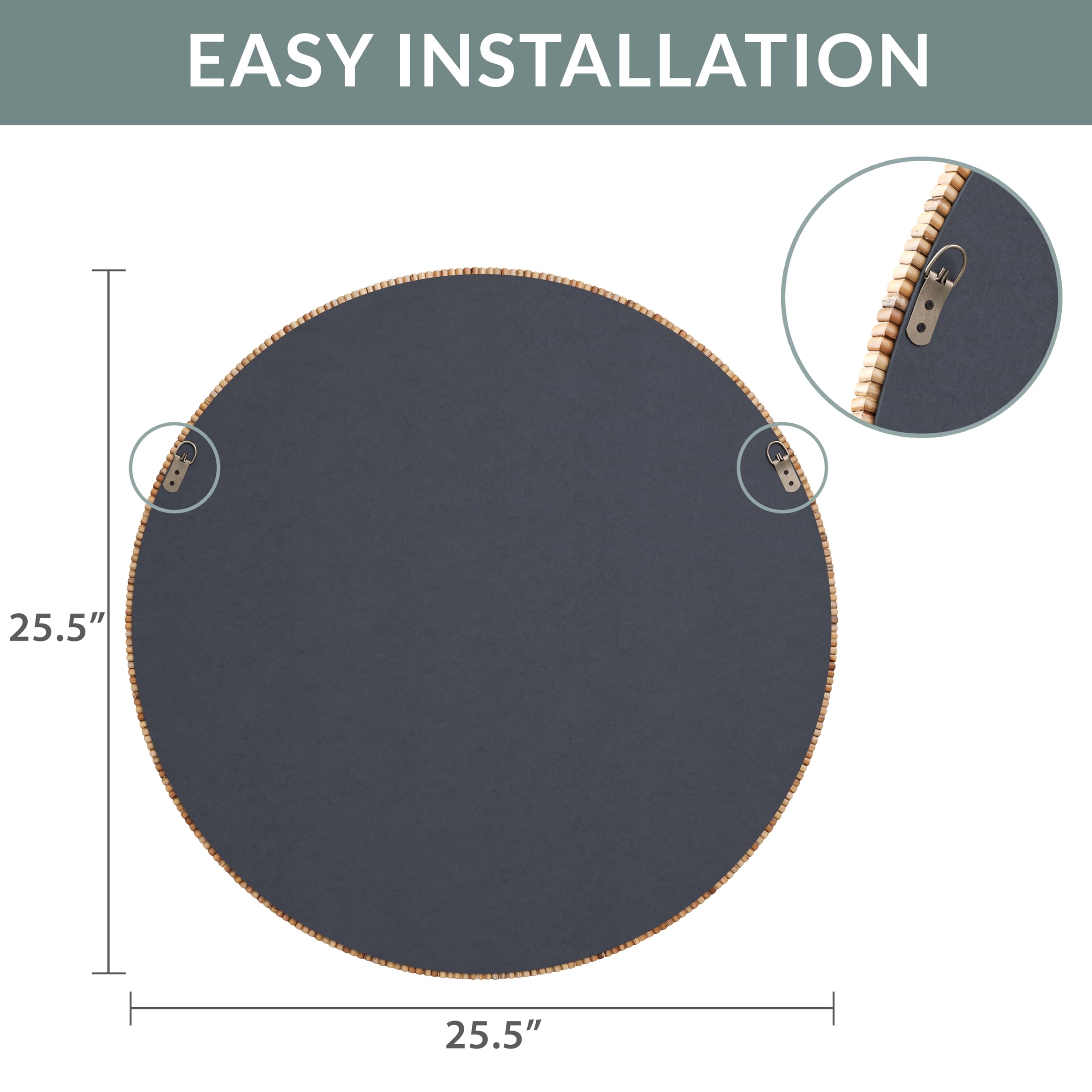 EASY INSTALLATION

25.5"  
25.5"