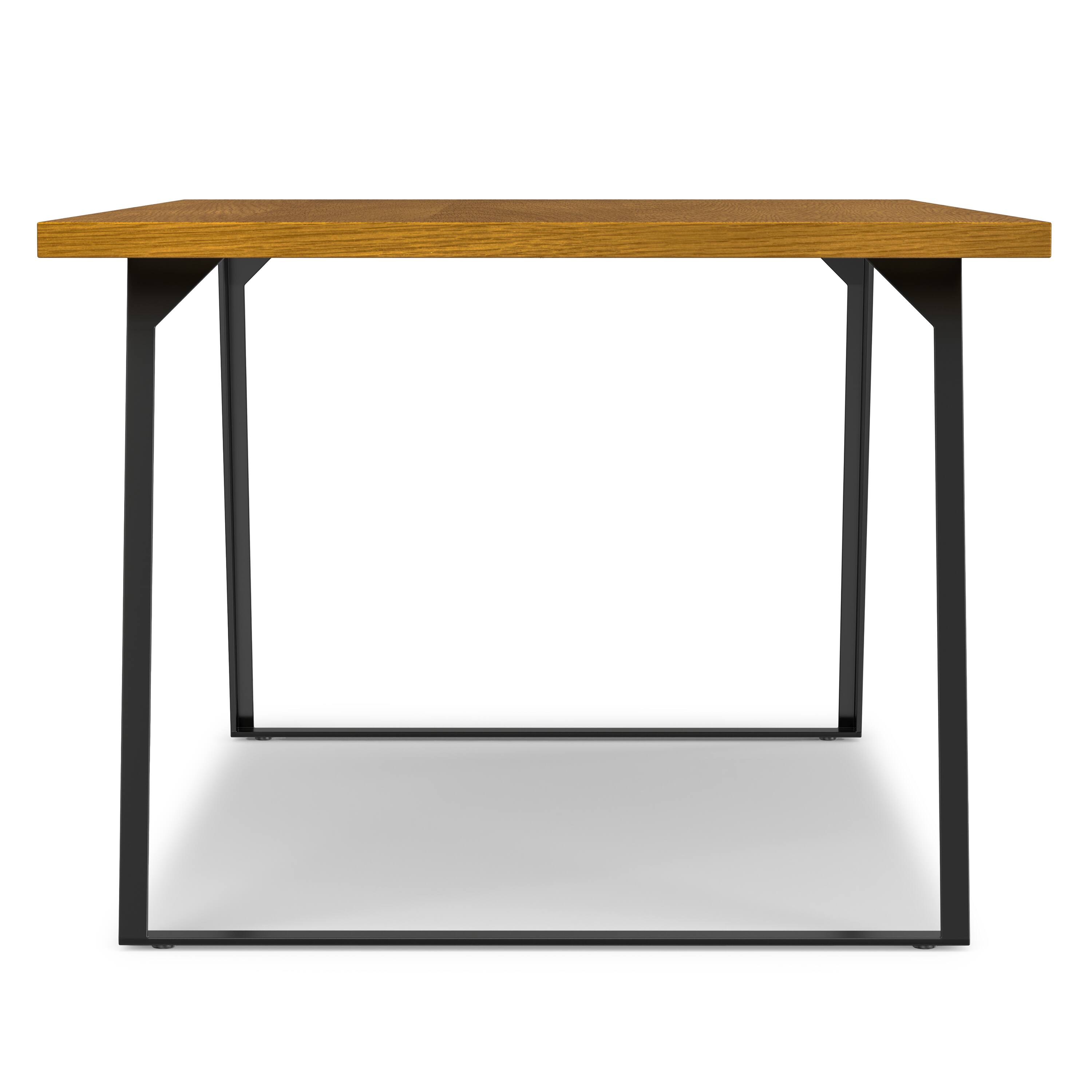 Alt View 1. Simpli Home - Lowry 66 inch x 40 inch Rectangle Modern Industrial Dining Table in Oak Veneer - Oak Veneer.