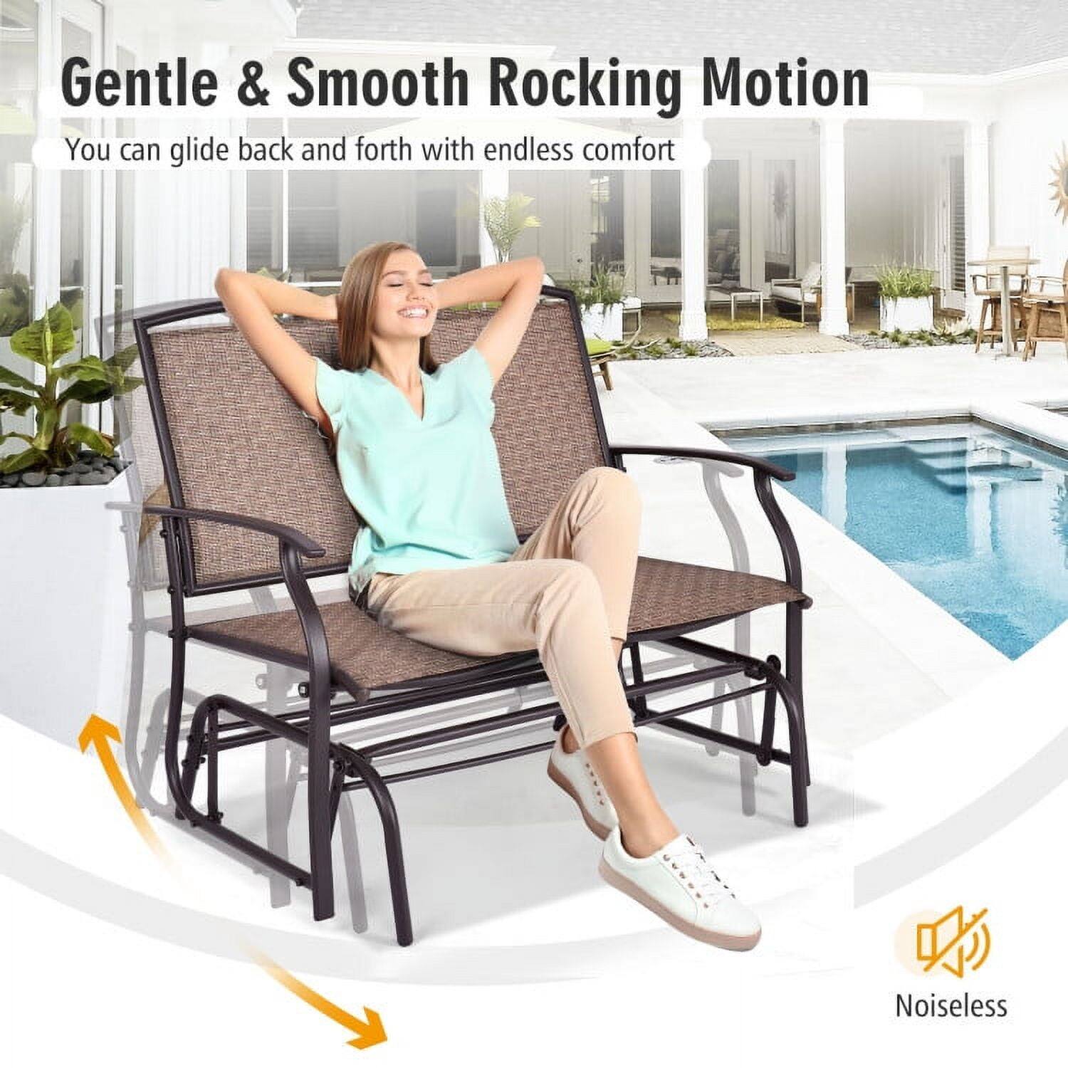 Gentle & Smooth Rocking Motion  
You can glide back and forth with endless comfort  
Noiseless