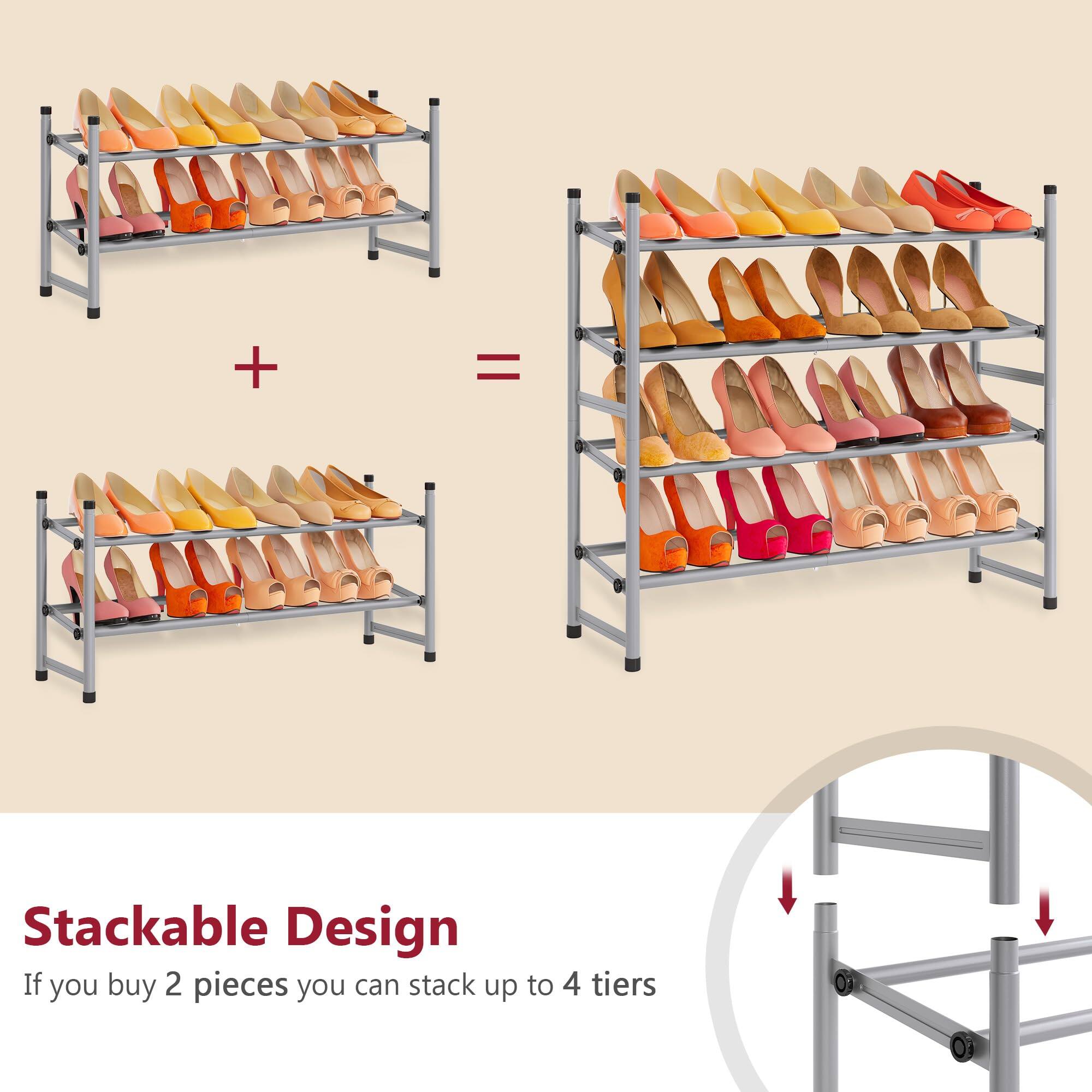 Stackable Design  
If you buy 2 pieces you can stack up to 4 tiers