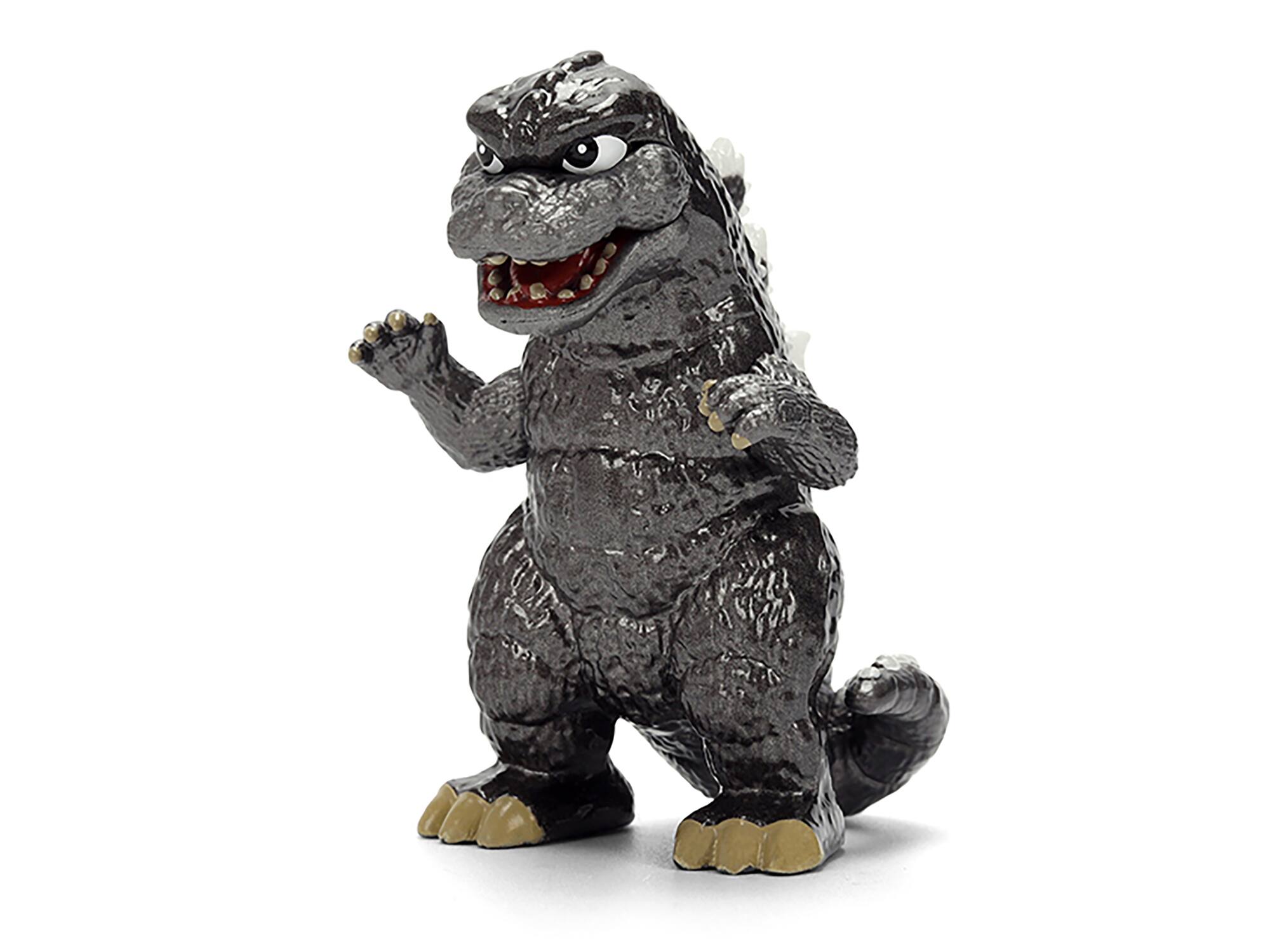 Angle. Jada - Set of 4 Diecast Figures "Godzilla" Franchise "Metalfigs" Series by Jada - Multicolor.