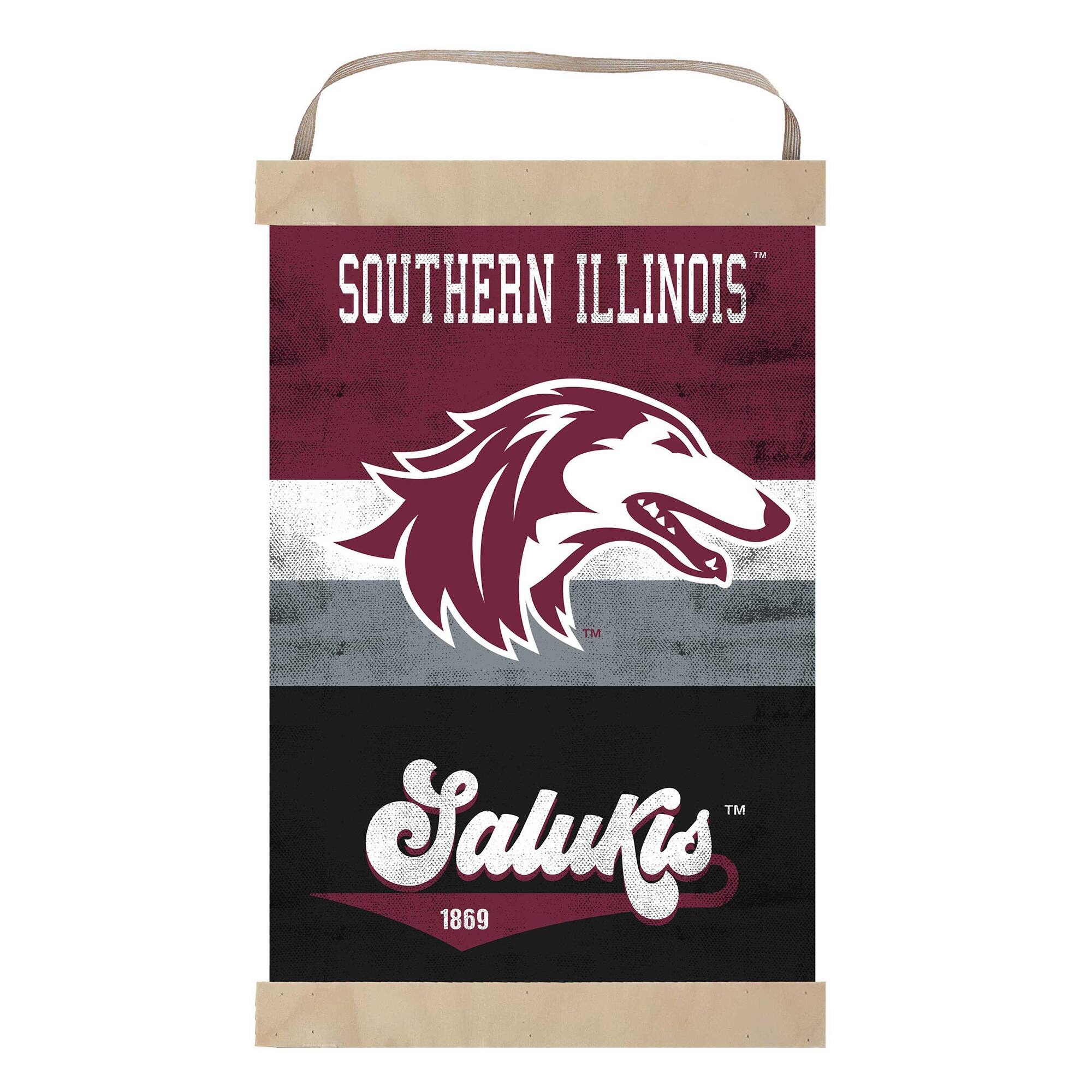 Southern Illinois Salukis Retro Logo Banner Sign