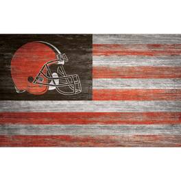 Fan Creations - Cleveland Browns 11'' x 19'' Distressed Flag Sign - Multicolor