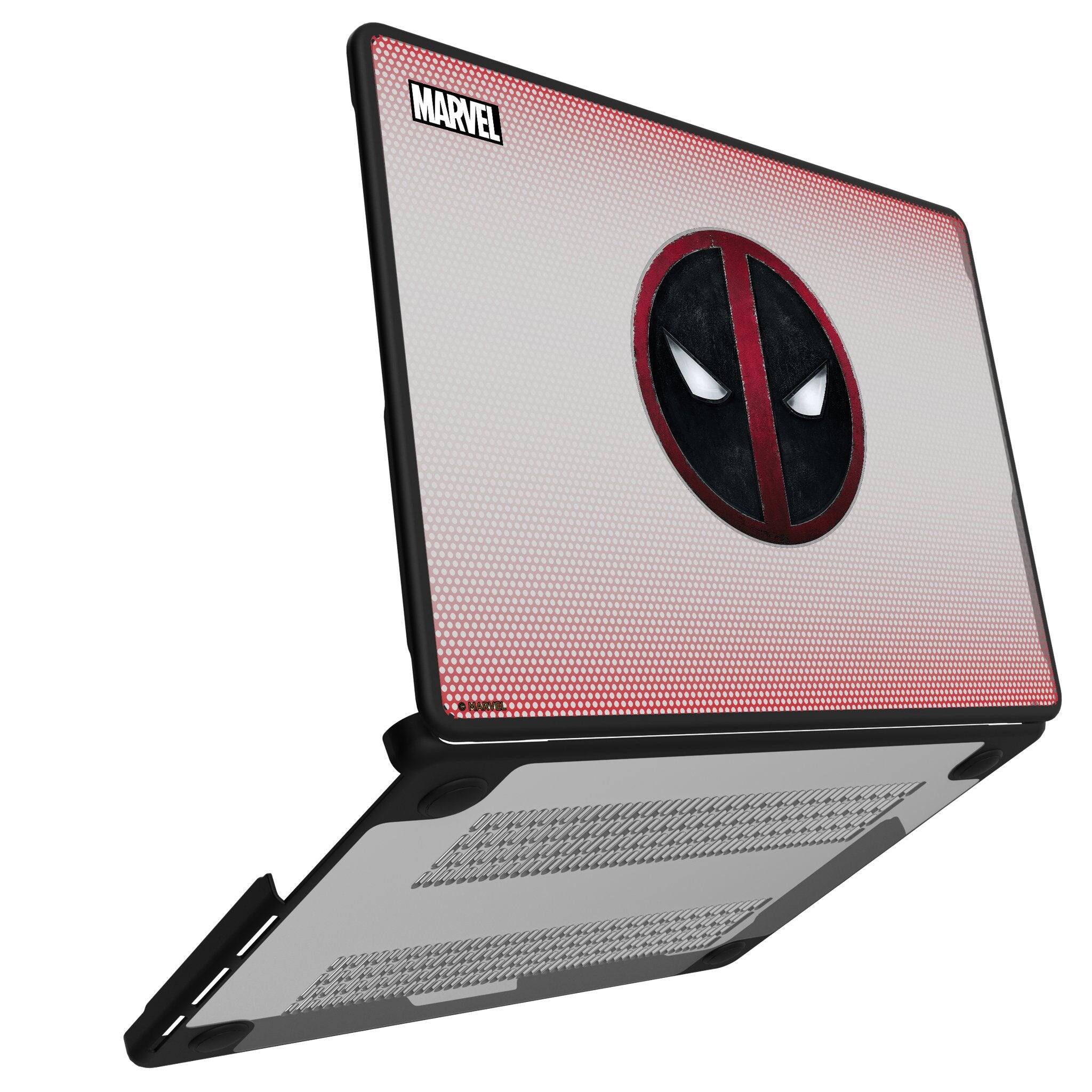 Angle. Keyscaper - Marvel Grid Laptop Case - Apple MacBook Air 15-inch (M2, 2023)/(M3, 2024) - Deadpool.