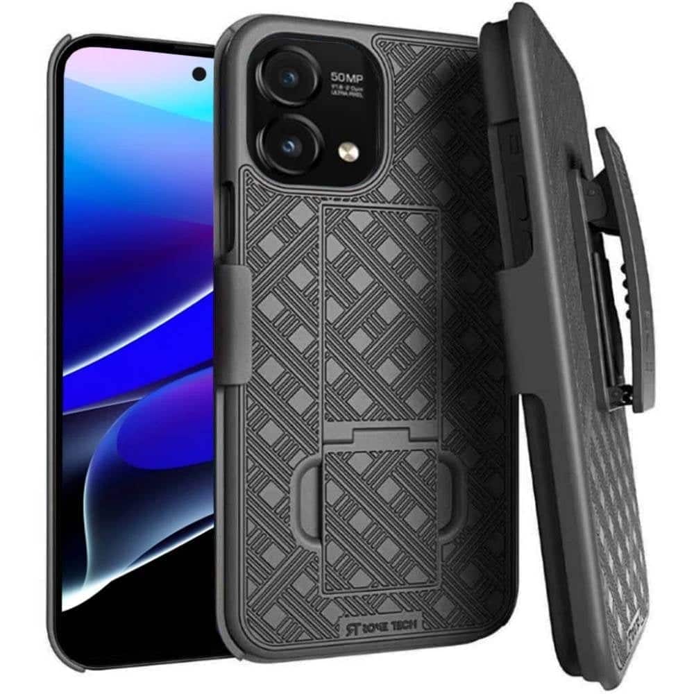 RomeTech - Shell Holster Combo Case for Motorola G Stylus 5G (2023) - Black