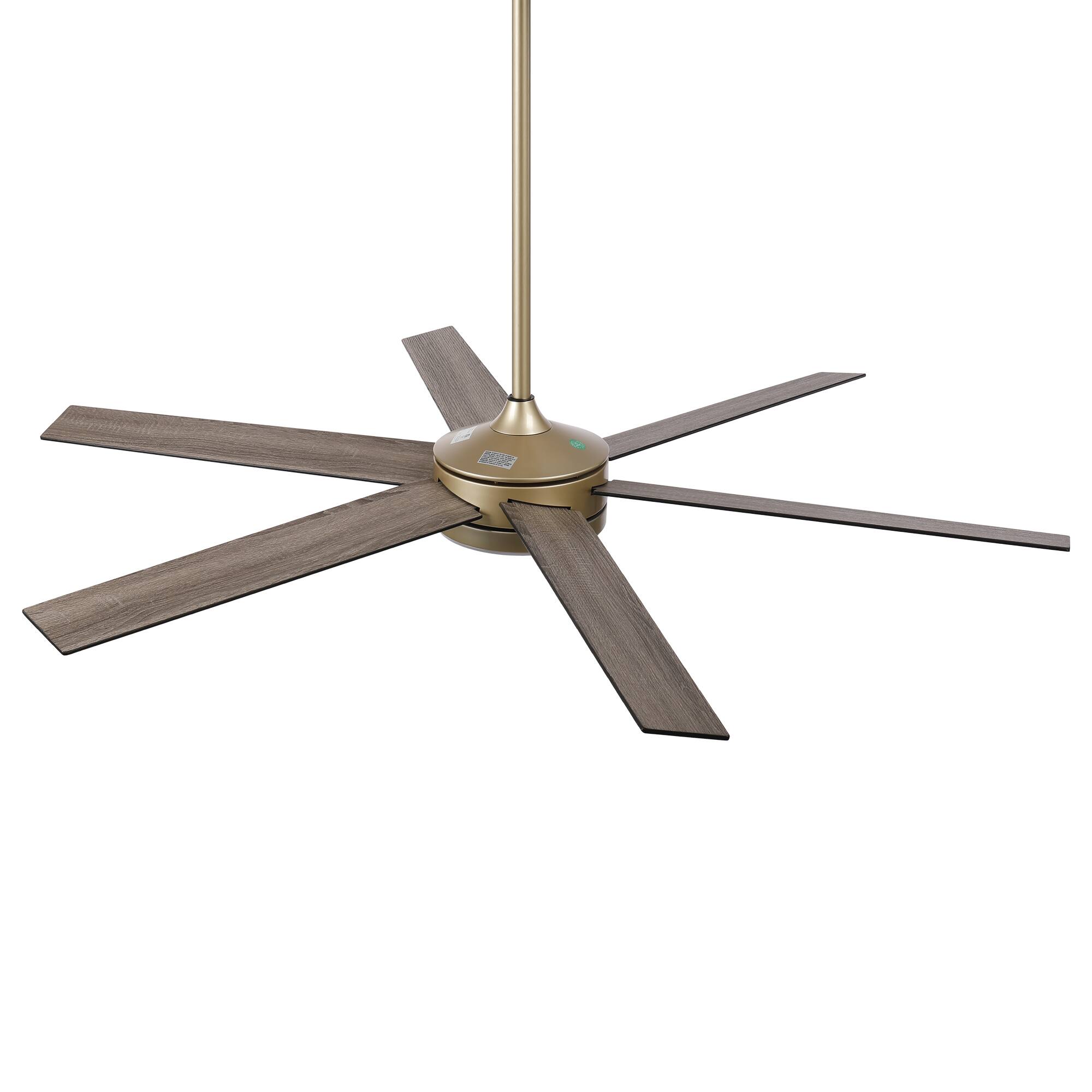 Alt View 1. Vaczon - 60" Smart Ceiling Fan with LED Light, Remote & App Control, Quiet DC Motor, 6-Speed, Ideal for Large Rooms - Weathered wood.