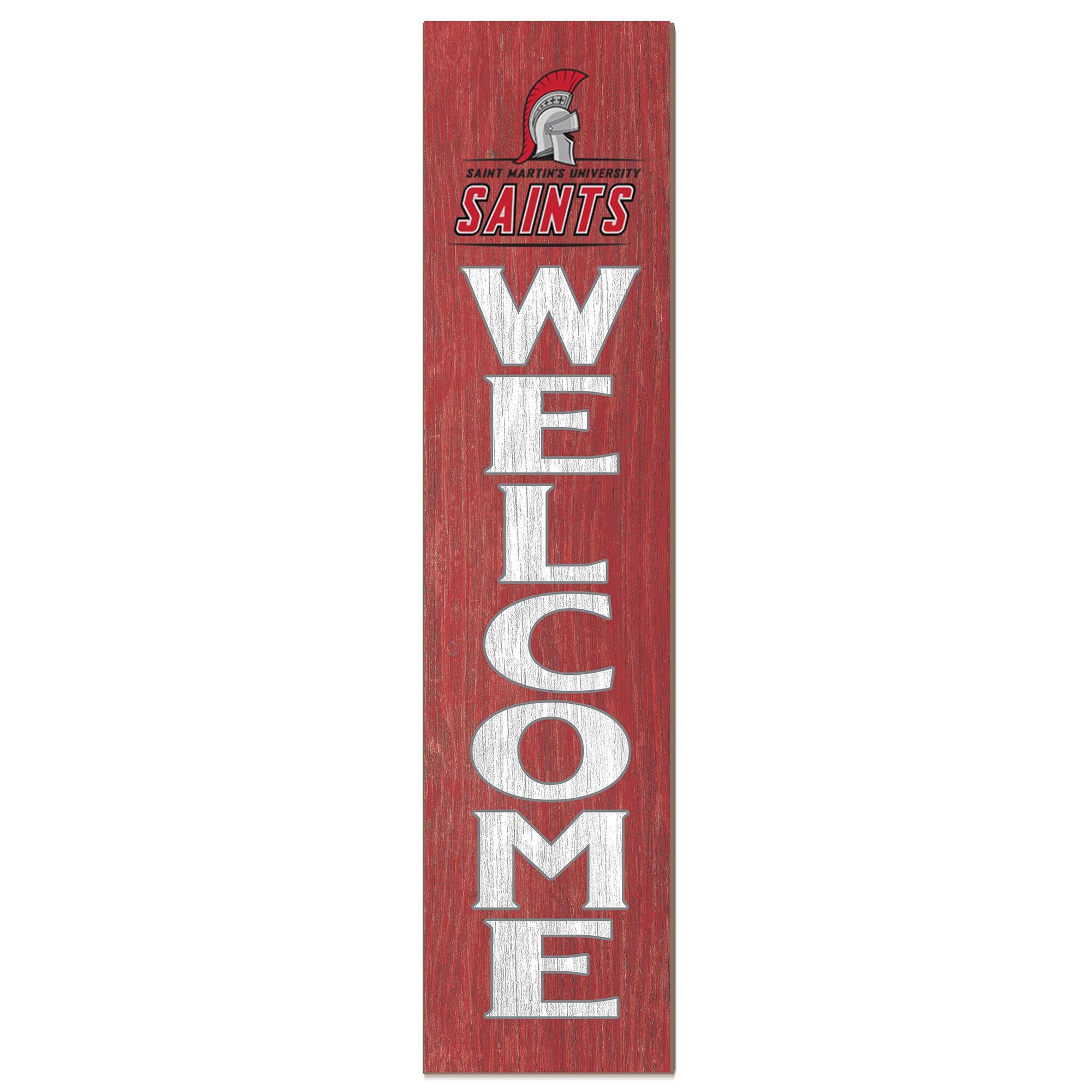 Saint Martin's Saints 12" x 48" Welcome Outdoor Leaner
