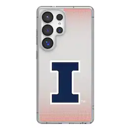 Keyscaper - NCAA - Illinois Fighting Illini Linen Logo Galaxy Clear Case - S23 - Multicolor