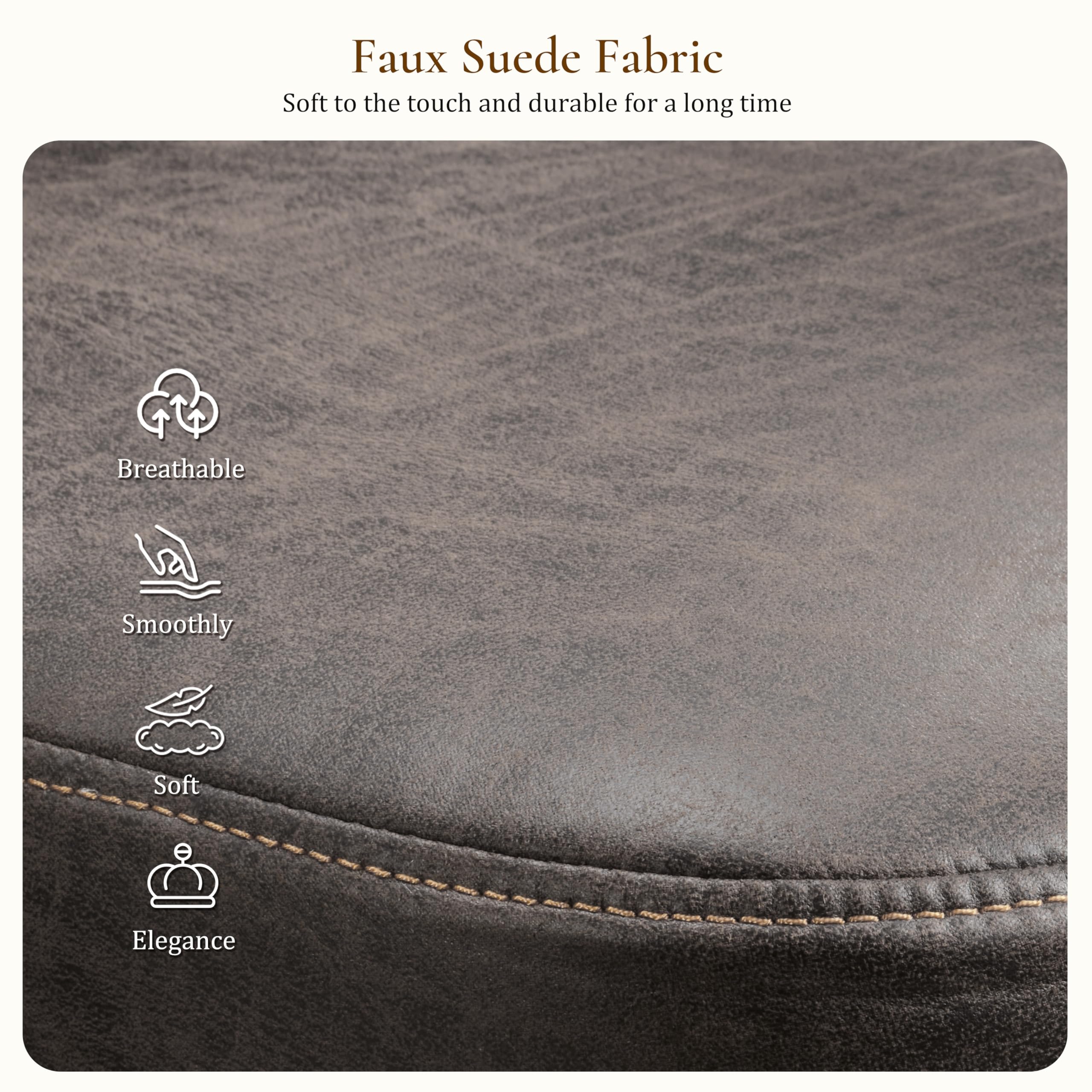 Faux Suede Fabric

Soft to the touch and durable for a long time

Breathable

Smoothly

Soft

Elegance
