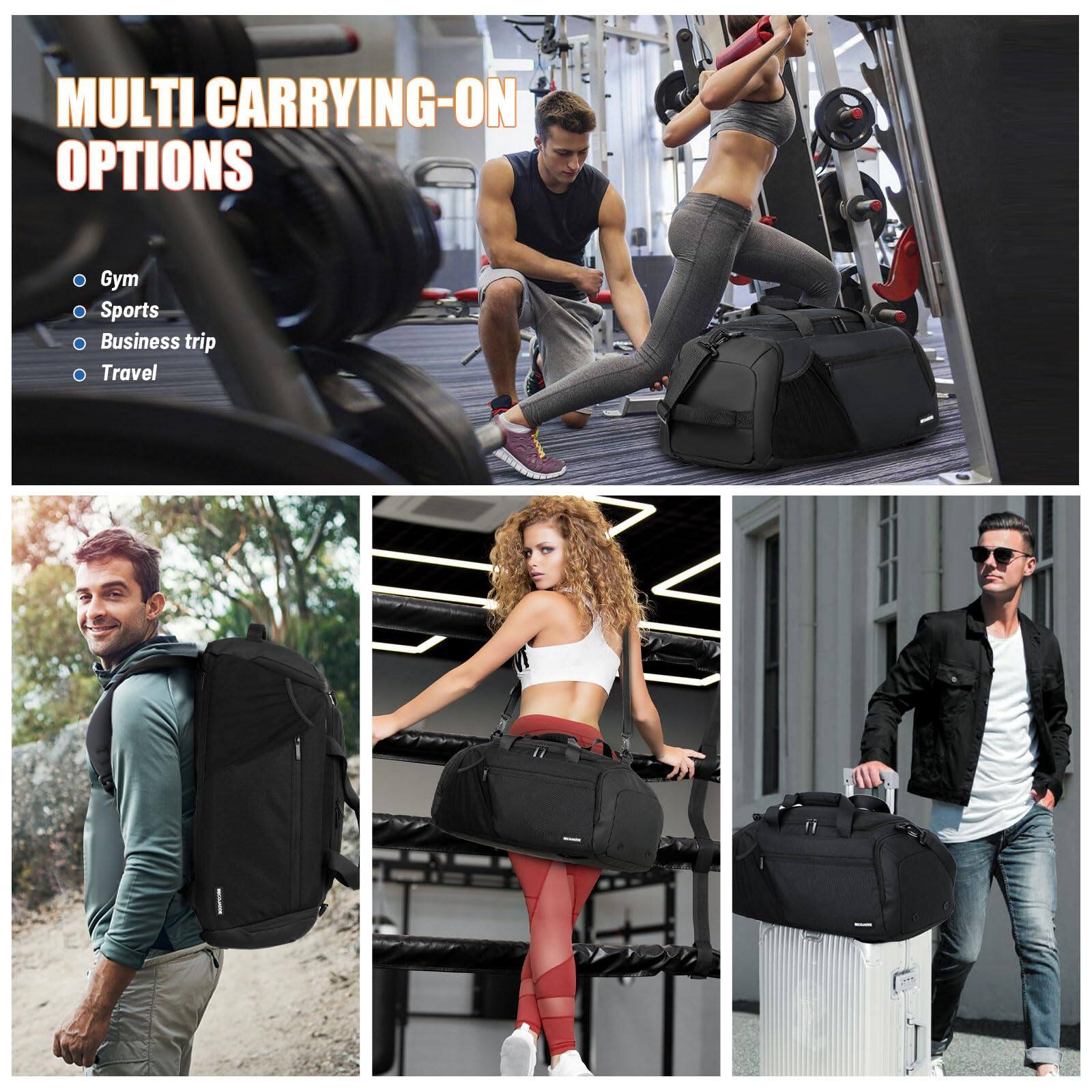Pacoar Cade Gym Bags For Men Women 45l Large Backpack Multiple Pockets ...