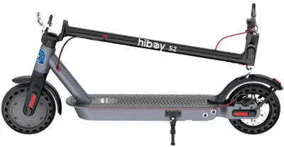 HiBoy - S2 Foldable Electric Scooter w/ 17 mi Max Operating Range & 19 mph Max Speed - Grey