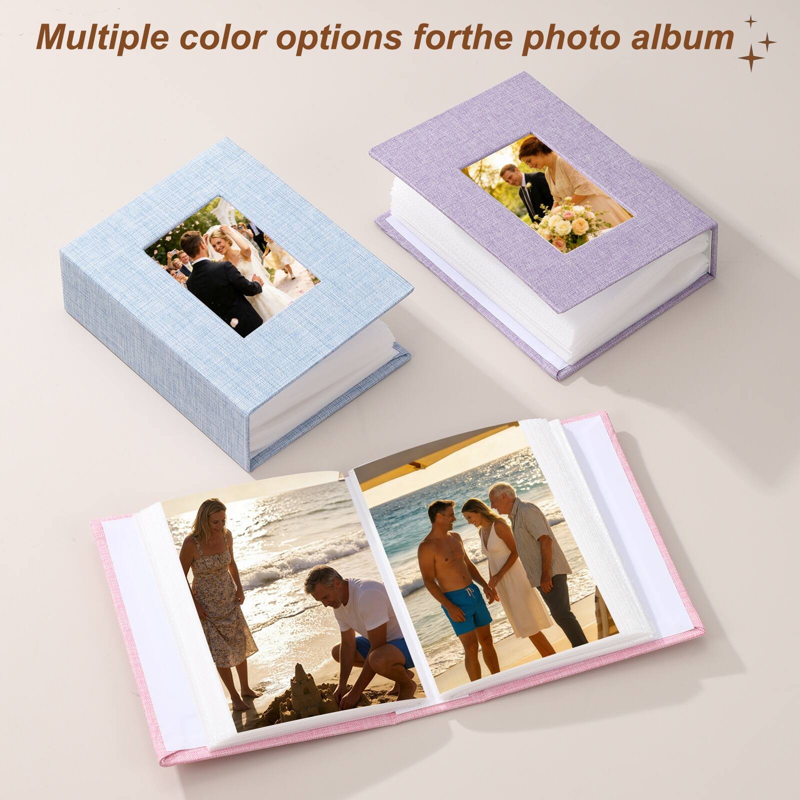 Multiple color options for the photo album