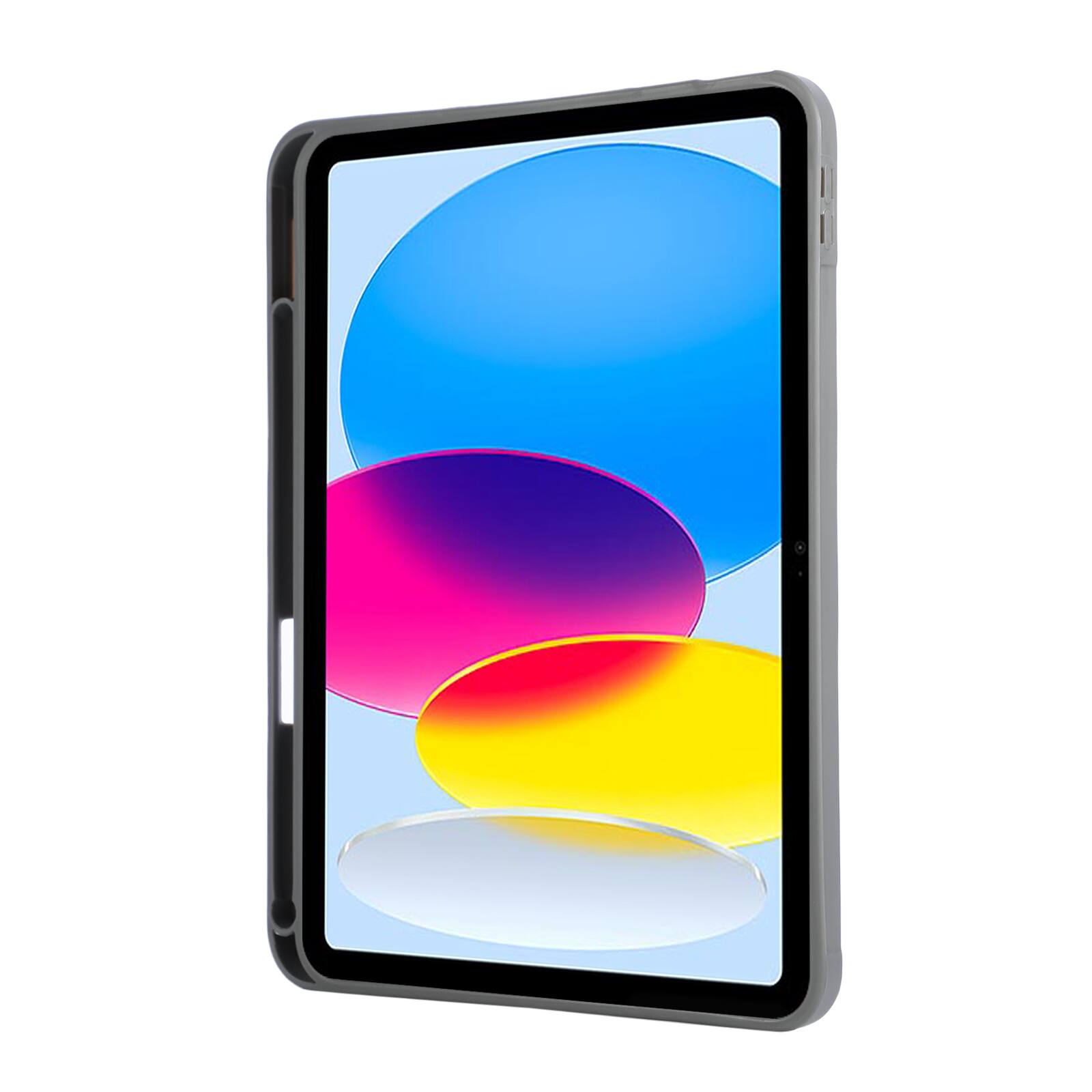 Back. Dteck - Shockproof Case for Apple iPad (A16) 11" 2025 with Hand Strap and Foldable Kickstand, PU Leather TPU Protective Cover - Gary.