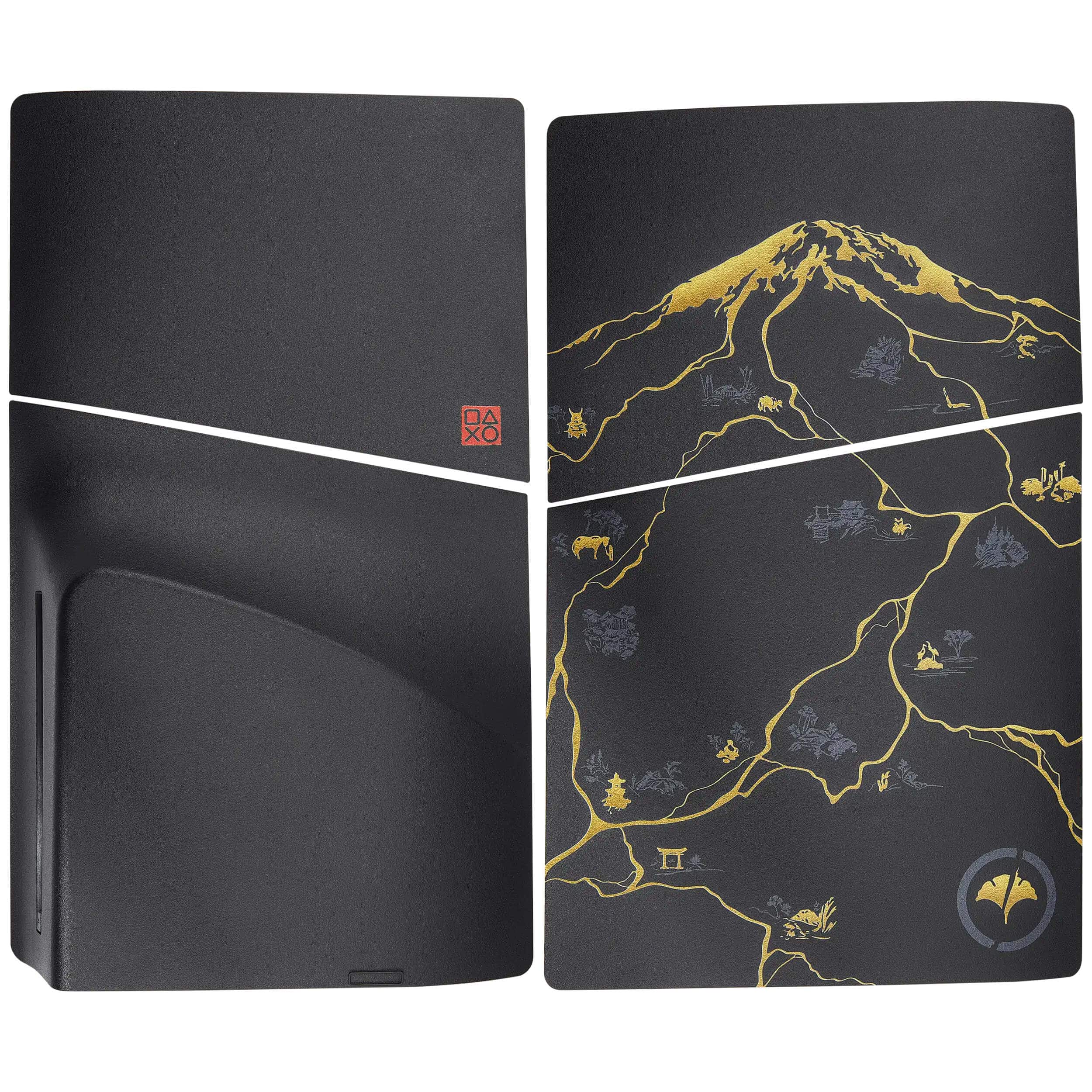 MobileSentrix - Ghost of Yotei - Faceplate Covers (Top & Bottom) Replacement Compatible For PlayStation 5 Slim Disc Edition PS5 - Black