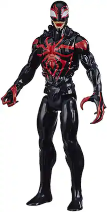 Marvel - Spider-Man Maximum Venom 12 Inch Titan Hero Figure | Miles Morales - Black
