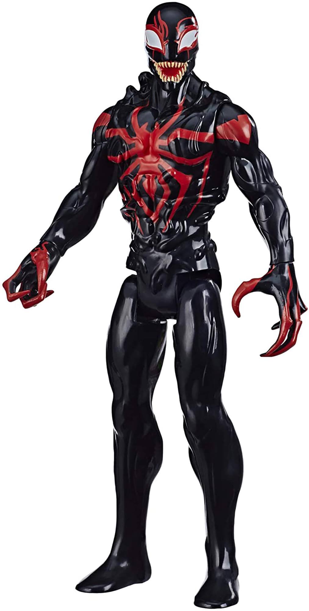 Front. Marvel - Marvel Spider-Man Maximum Venom 12 Inch Titan Hero Figure | Miles Morales - Black.